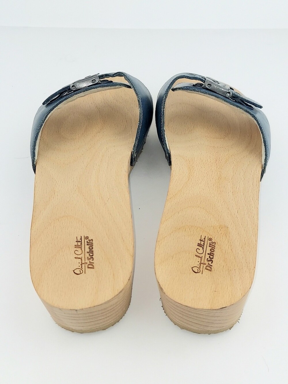 Dr. Scholl's Originals Blue Leather Clog Sandals 9 - Picture 6 of 12